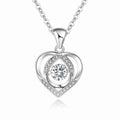 925 Sterling Silver Diamond Love Necklace New Fashion Ladies Gift Sterling Silver Necklace