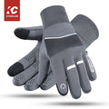 Customized Logo Finger Winter Cycling Gloves Women Men Knit Thermal Waterproof Anti-slip Nylon Touchscreen Compatibility Warm