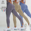 Custom logo Scrunch Butt Yoga Leggins Para Mujer Women Workout Leggings  Seamless Gym  Fitness Shorts Wear  Yoga Legging Pants