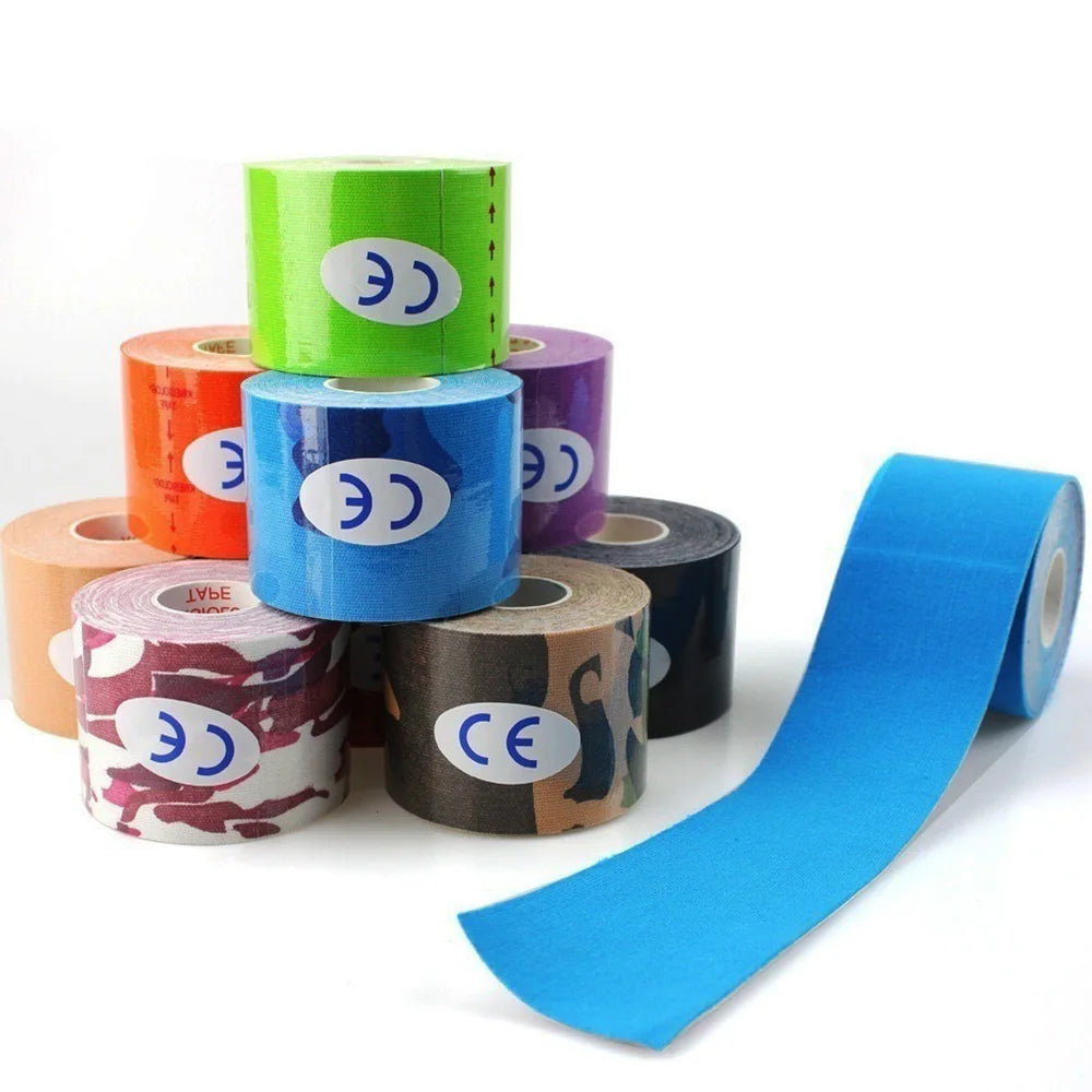Kinesiology Tape Muscle Bandage Sports Cotton Elastic Adhesive Strain Injury Tape Knee Muscle Pain Relief