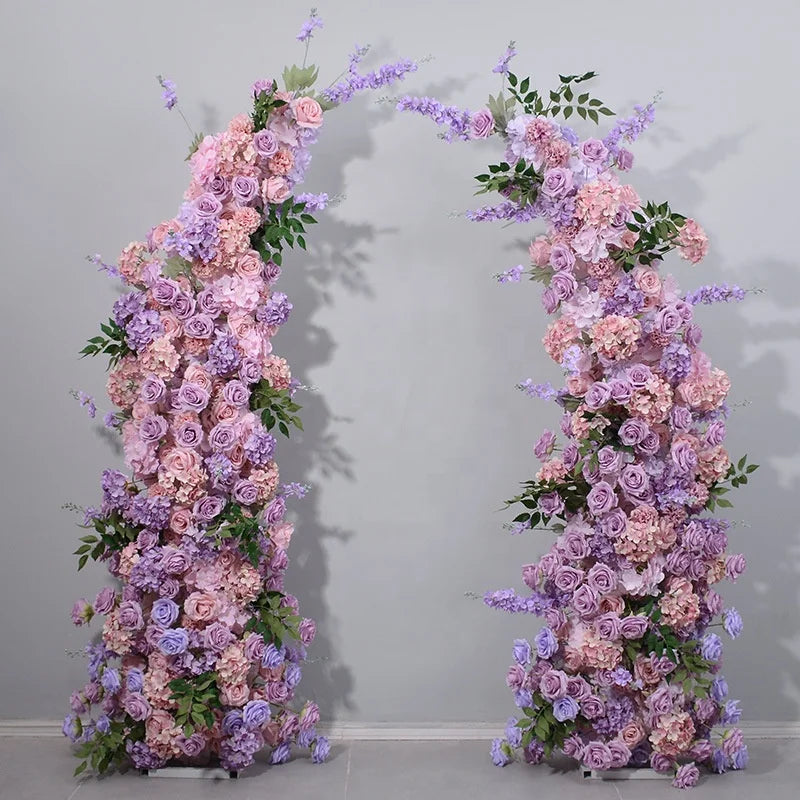 2.3m Purple Pink New Style Wedding Arch Flowers Artificial Wedding Arch for Christmas Back School Chinese New Year Event