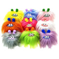 Cute Cartoon Monster Plush Keychain Monster Plush Toys Doll Sausage Mouth Bag Pendant Ugly Faux Fur Pom Pom Flurry Doll Keychain