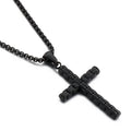 KALEN Punk Box Chain Brushed Special Cross Pendant Men Charms Stainless Steel Jewelry Necklace