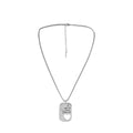 Fashion Couple Stainless Steel Heart Pendant Necklace with Pearl Love Heart Hollow Puzzle Design for Men Women Lovers' Gifts