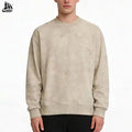 Custom Distressed Jersey Crew Neck Pull Over Wash Torn Ripped Sweatshirt for Men