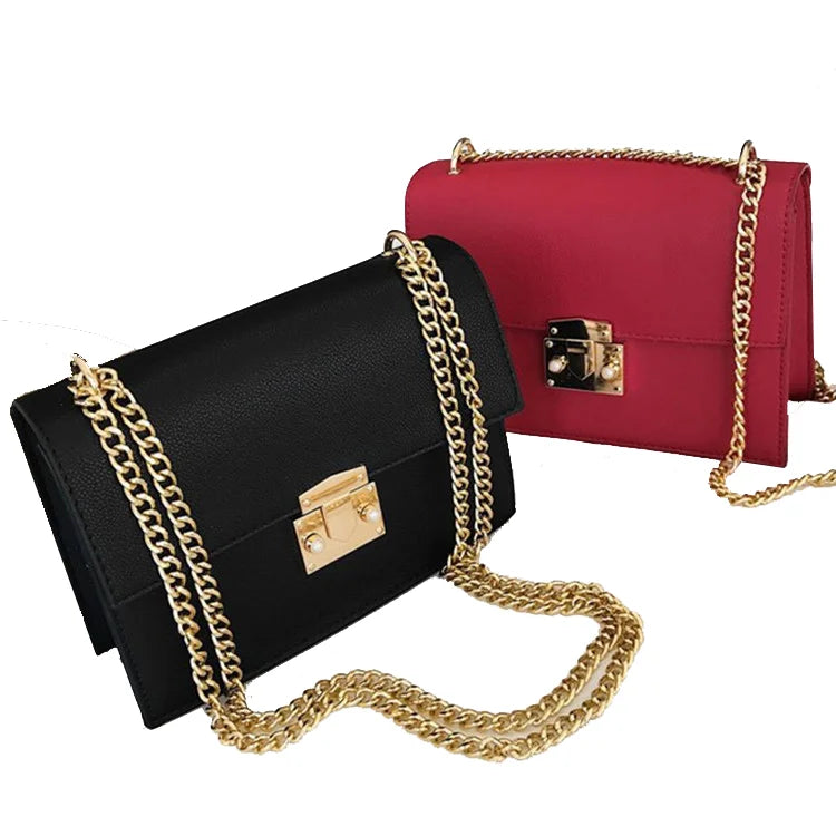 Quilted Small Crossbody Bags for Women Leather Ladies Shoulder Purses with Chain Strap Stylish Clutch Purse Supplier