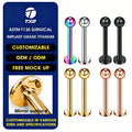 New Fashion Titanium Labret Piercing Lip Stud with Claw Setting Internal Threaded Ball Body Jewelry