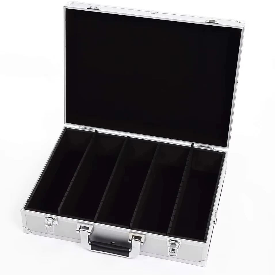 Portable Durable Aluminum Sports Card Display & Attache Case with OEM/ODM Support Anti-Dust Adjustable Stand