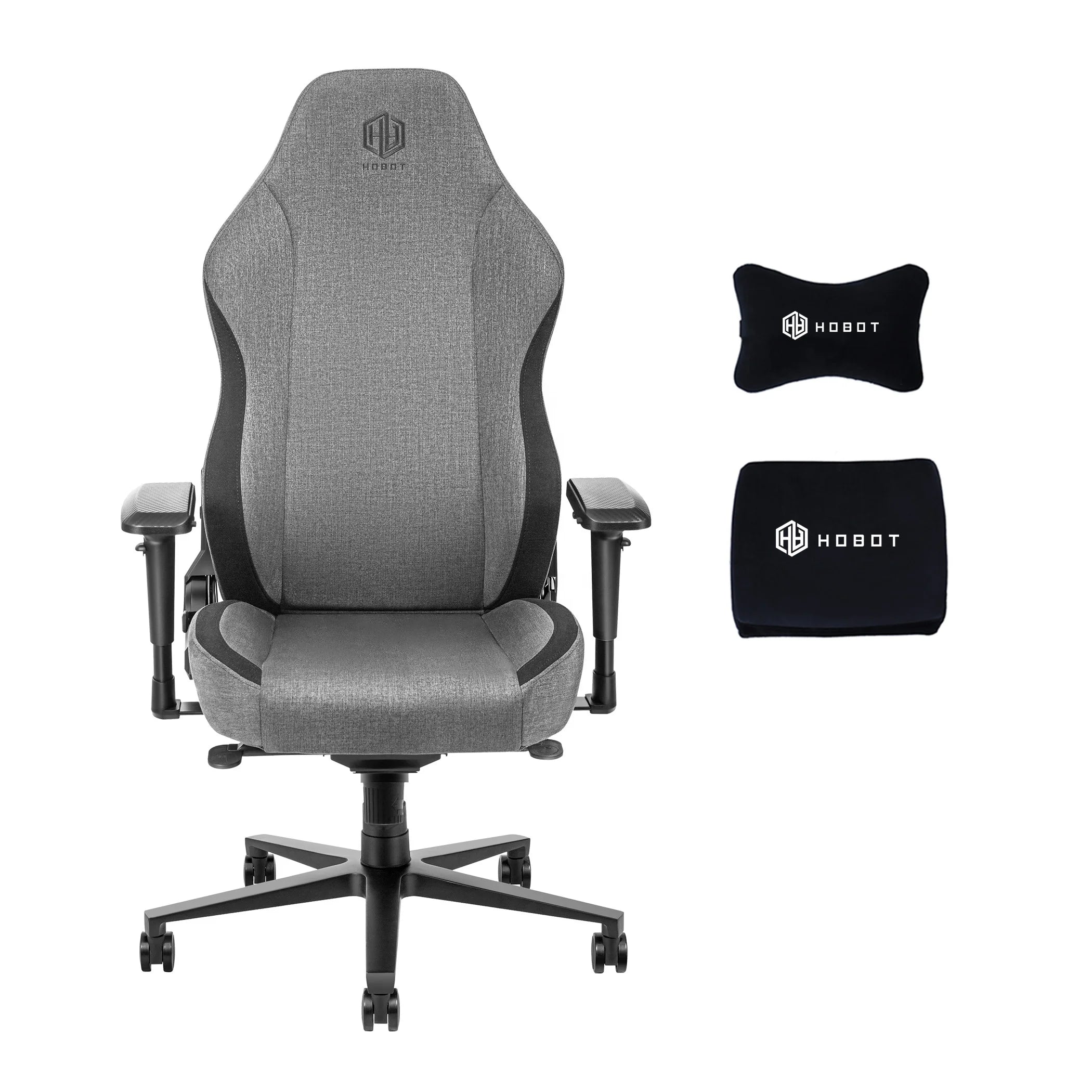 Hobot Modern High Quality Lift Grey Fabric Office Adjustable Headrest PU Leather Aluminium Gaming Chair