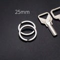 Stainless Steel Key Chain Rings Silver Flat Split Metal Keyrings Bulk for Car Key Dog Tag Round Ring Keychain Clip Holder Crafts
