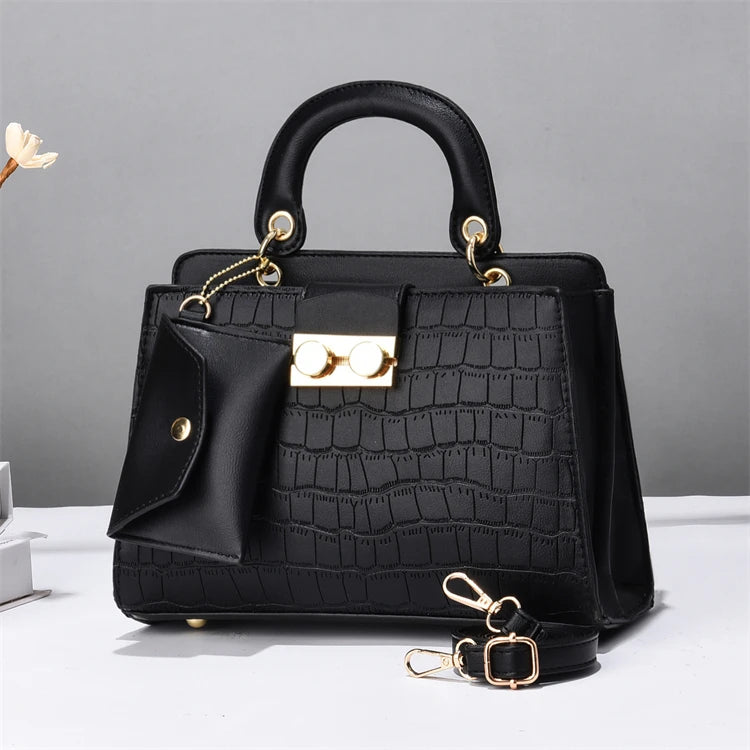 2026 Hot Sale Korean Luxury  Medium Pu Leather Newest Fashion Ladies Handbag Top Handle