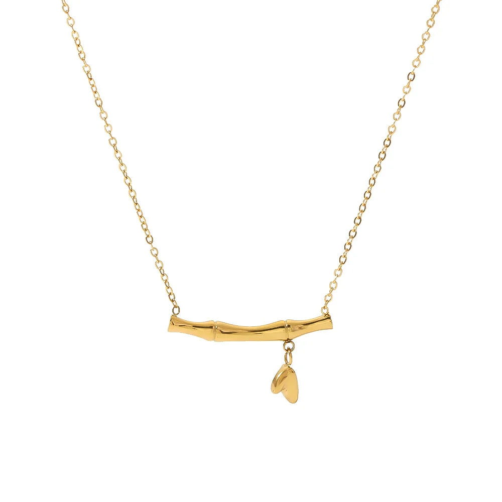 Stainless High Quality Design Hypoallergenic 18K Gold PVD Plating Pendant Necklace Tarnish Free Jewelry for Women