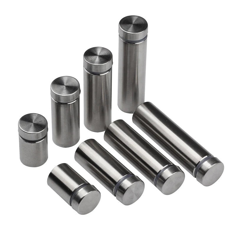 Stainless Steel Advertisement Nails Stone Wall Mount Glass Sign Standoff Bolt Pin Fixing Screw Kits for Artwork Sign Displaying