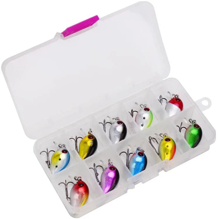 WEIHE 3cm 1.5g ABS Salt Water Oem Mini Minnow  Crank Bait  Fishing Lures Combo Fishing Lure Kit