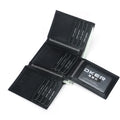 2025 Factory Direct Sale Wholesale Mens Waterproof Black Top Layer Genuine Leather Clutch Cards Holder Wallet