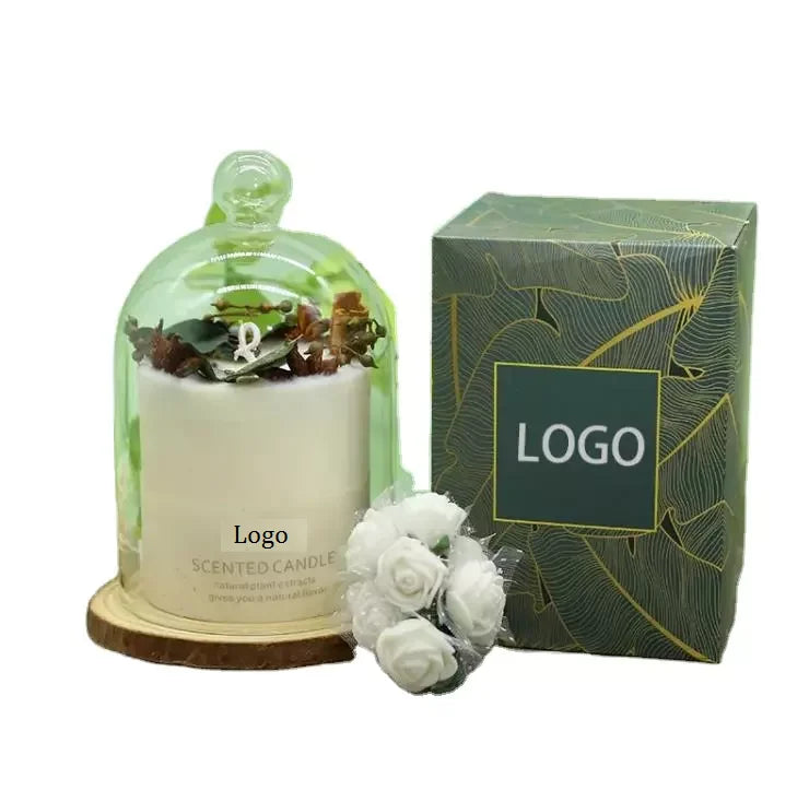 Wholesale 100% Soy Scented Candle  Dried Flower Candle  Decoration Spicewood Candles