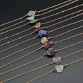 G1755 Hot Sale Druzy Raw Stone Necklace Jewellery Dainty Gemstone Pendant Healing Stone Amethyst Quartz Crystal Necklace