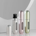 Customized High-End Mini 5ml 8ml Travel Portable Aluminum Body Perfume Atomizer Bottle Refillable Metal Base Pump Sprayer