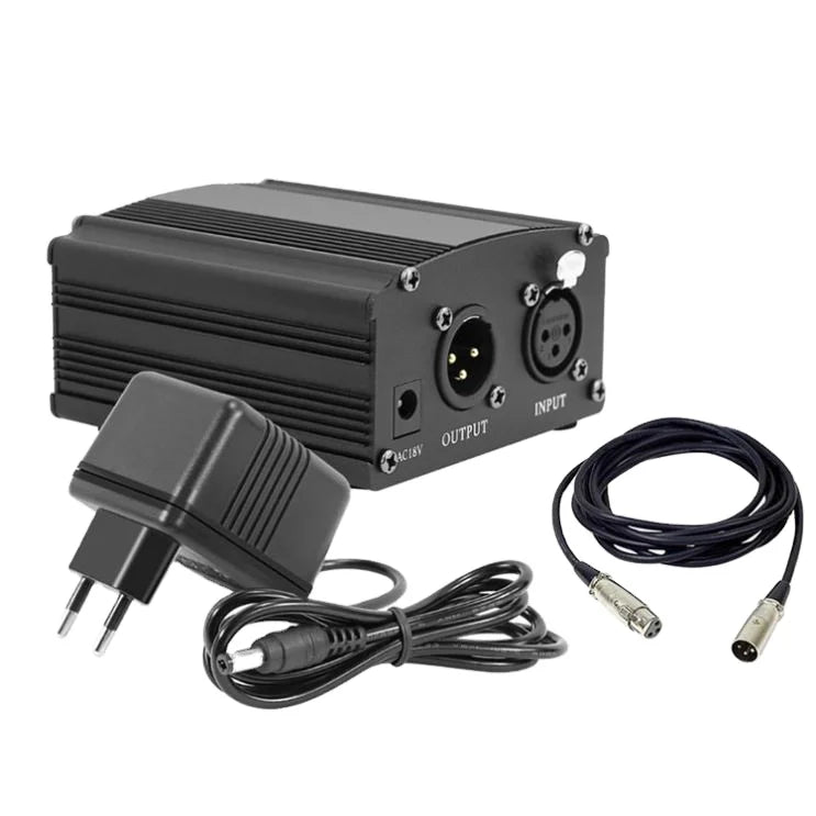 Manufacture Portable Professional Connector Adapter With XLR Cable Condenser Microphone 48V Phantom Power Supply