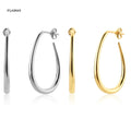 FUAMAY Chunky Large 29MM Oversized Gold Plated Sterling Silver Zircon Bohemian Wedding Hoop Earrings