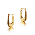 Wholesale Stainless Steel Gold Plated U Dangle Shape Drop Hoop Earring Women China Manufacturer Factory Supplier