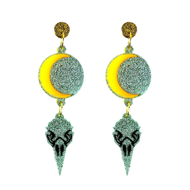 YS Factory Made DIY Cheap Moon Star Pendant Jewelry Combination Earring  Christmas Pendant Silicone Mold Home Decoration Ladies