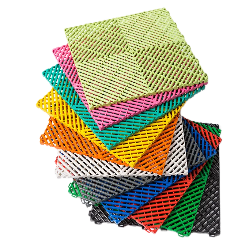 Removable Interlocking Garage Flooring Pp Pvc Garage Floor Tiles Plastic for Warehouse Showroom Car Detailing Shop