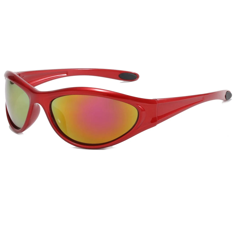 Superhot Eyewear 10809 Fashion 2023 Y2K Retro Rectangle Wrap Around Outdoor Cycling Sporty Sunglasses