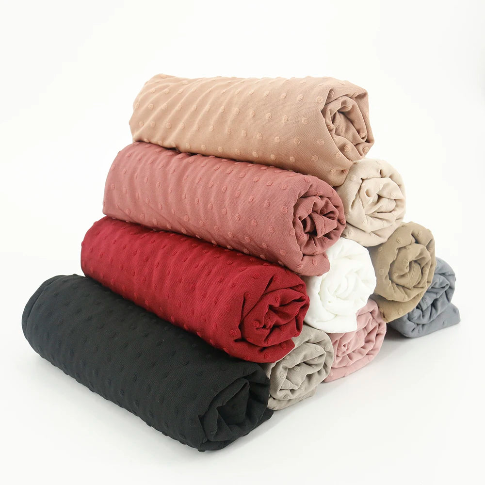 2021 New Arrival Factory Price New Jersey Cotton Hijabs for Muslim Women New Small Hairball Jersey Scarf Total 11 Colors