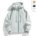 Men's Practical Waterproof Hiking Jacket With Custom Logo Black Solid Zip Pocket Outdoor Hooded Jackets