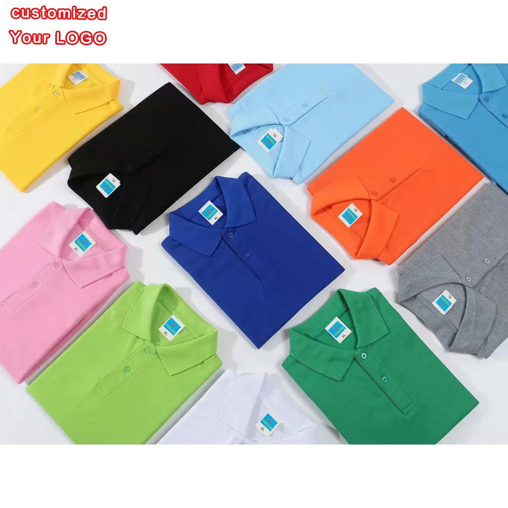 Men's Quick Dry Work for Polo Shirts Custom Logo Embroidery Solid Pattern Quick Dry Golf Uniform Promotional Plain Polos
