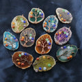 Spiritual Handmade Products Agate Life Tree Pendant Healing Crystal Jewelry Necklaces for Gifts