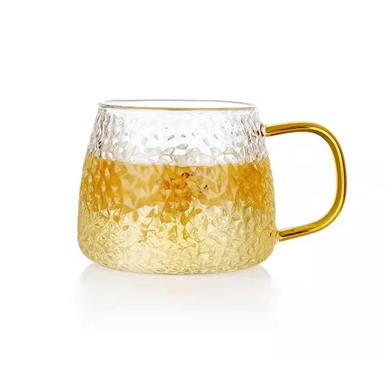 Factory Price High Borosilicate Heat Resistant Glass Jar Hammer Glass Milk Cup Juice Cup Tea Cup