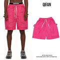 Custom Loose Baggy Oversized pink Polyester Cargo Shorts for Men
