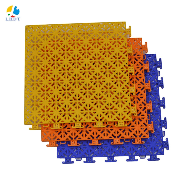 Kids Outdoor Sports Interlocking Playground Flooring 15mm Suspended Tiles for Basketball Certified FIBA Made of PP Plastic