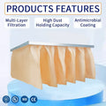 Pocket Air Purifier Filter Industrial Use Synthetic Fiber New F6-H14 Efficiency Medium Filter
