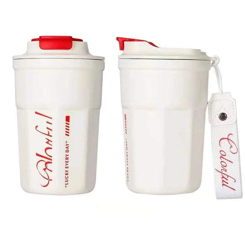 For Kaffe Tasse Cafe Custom Logo Leakproof 350ml Double Walled Food Grade 18/8 Stainless Steel Eco-Friendly Insulated Vacuum