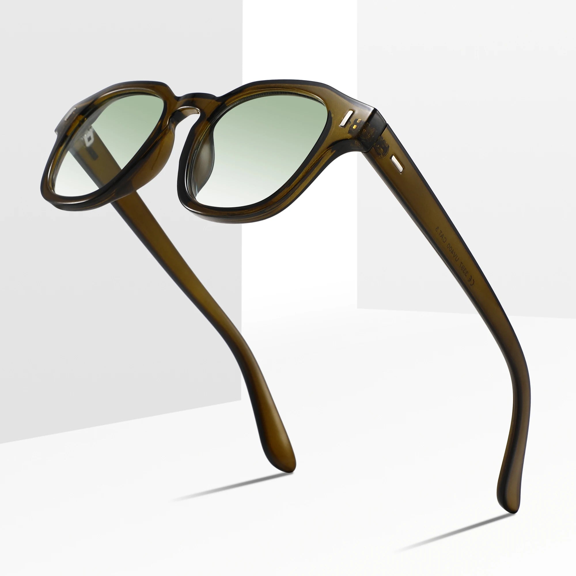 2025 Fashion Shades Trendy PC Women Sun Glasses Blue Green Square Wholesale UV400 Sunglasses