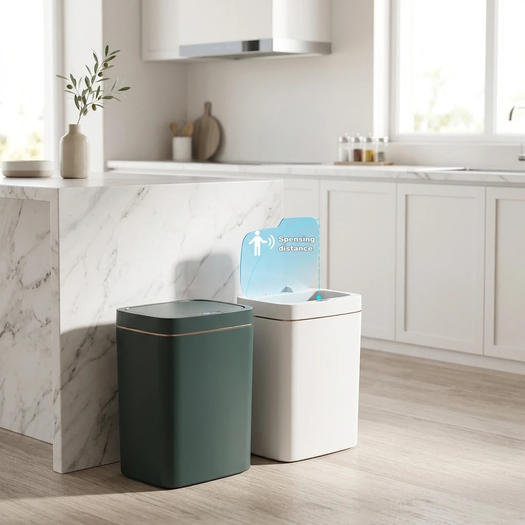 Dustbin Waste Bin Plastic Baby Diaper Pail with Built-In Structure and Lid for Trash Storage