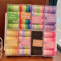 Wholesale 32 PCS Macaron Hair Ring Rainbow-Colored High Stretch 13cm Fabric Hair Bands for Girls Boxed Suit