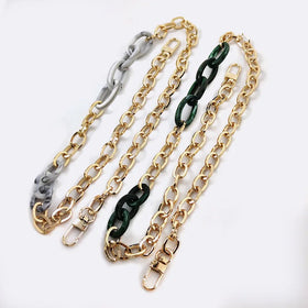 Deepeel L1-20 40cm/80cm Handbag Accessories Custom Retro Resin Handle Bags Strap Shoulder Acrylic Alloy Bag Chain