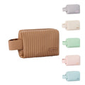 Rectangle Quilted Makeup Bag Big Travel Cosmetic Bag Lightweight PU Leather Cosmetic Organizer Pouch for Women