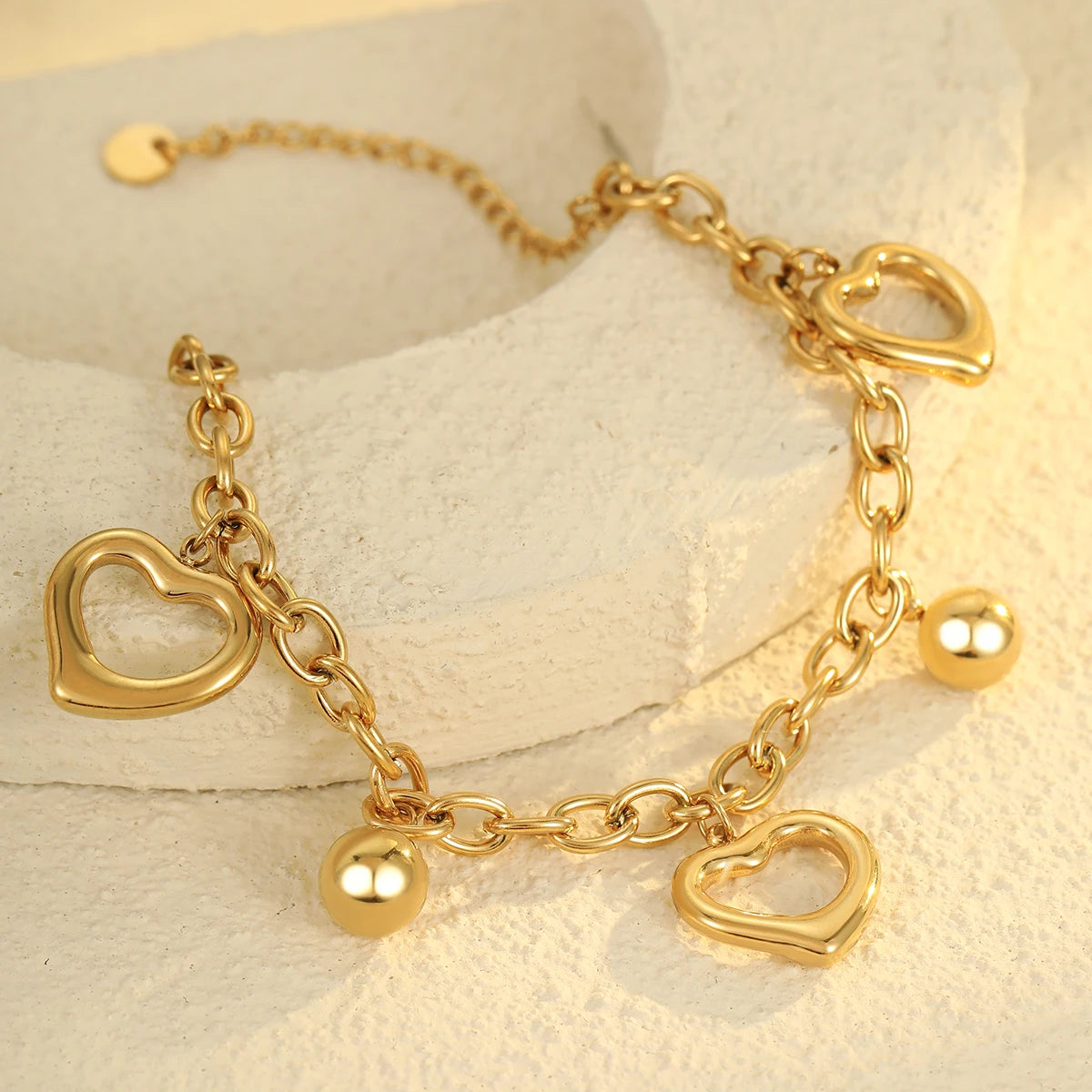 Custom DIY Multi Chain Bracelet PVD Gold Plated Geometric Chain Stainless Steel Bracelet Non Tarnish Fine Jewelry Women