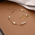 Japanese and Korean Light Luxury Fashion Diamond Bracelet High Design Simple Butterfly Bracelet