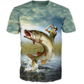 Fitspi Men's Women's 3d Fish Print T-shirt Casual Sports Breathable Home Short-sleeved Xxs-6xl Custom Wholesale