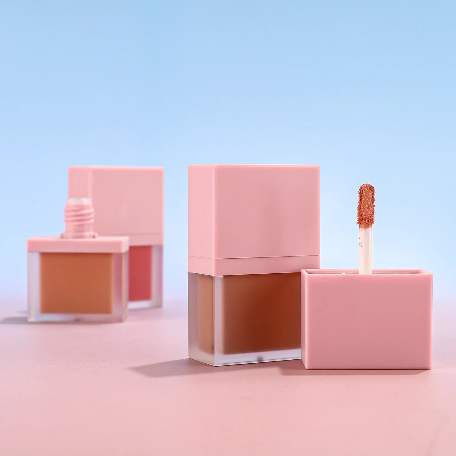 Cute Rectangular Matte Lipstick Private Label Vegan Hydrating Glossy Lip Gloss Makeup Empty Lipgloss Tubes