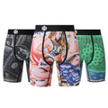 Mid-Rise Five-Point Lengthened Sports Shorts for Boys Men's Cross-Border Export Boxers Digital Printed Cartoon Breathable