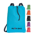 RUTH Eco-Friendly Punch Style Canvas Twill Drawstring Backpack Cotton Dust Tote Bag Corduroy Print Letter Pattern Shopping Bag
