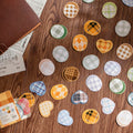 46pcs/box Lattice Sweetheart Series Boxed Mini Paper Sticker Decoration Scrapbooking Label Sticker Notebook Phone Case Decor