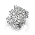Anel GT Bling Silver Pink Crystal Irregular Zircon CZ Wedding Rings Micro Pave Fine Jewelry Women Ladies Finger Rings